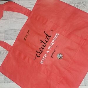 Coral Tote Bag - Created with a Purpose